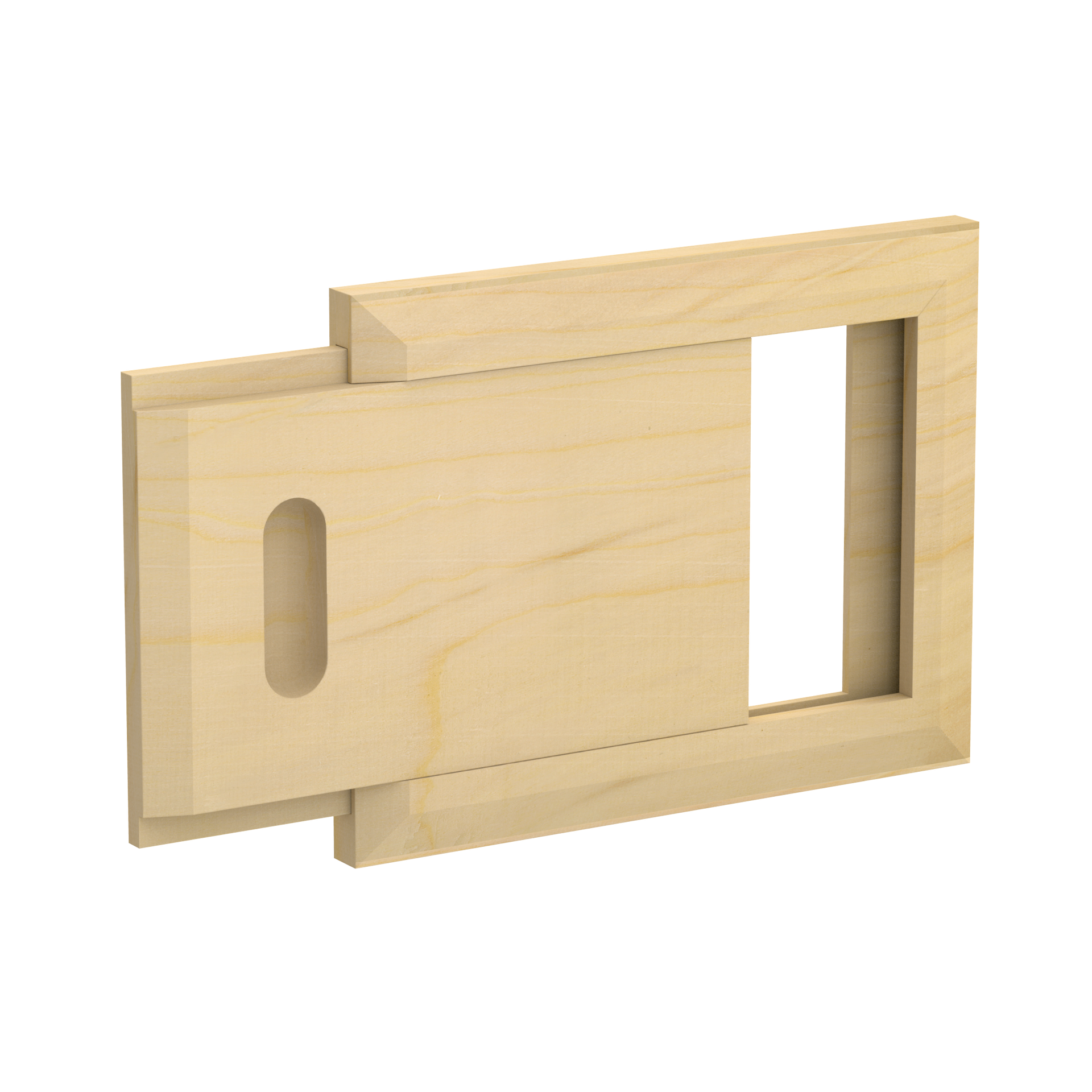 Ventilationslucka SAWO Fyrkant trä 215x170 mm