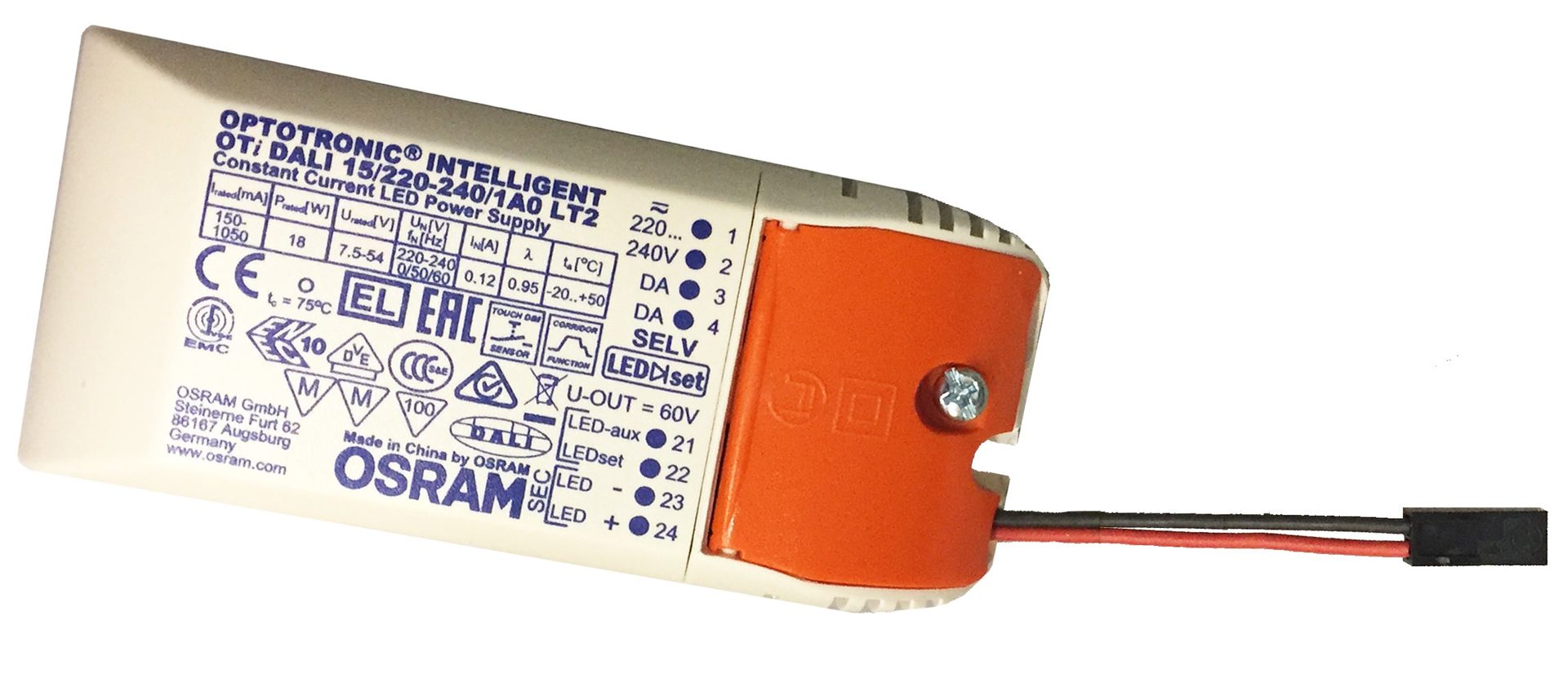 Strömförsörjning Cariitti Likström LED-drivdon Oti DALI 15 W 350 mA
